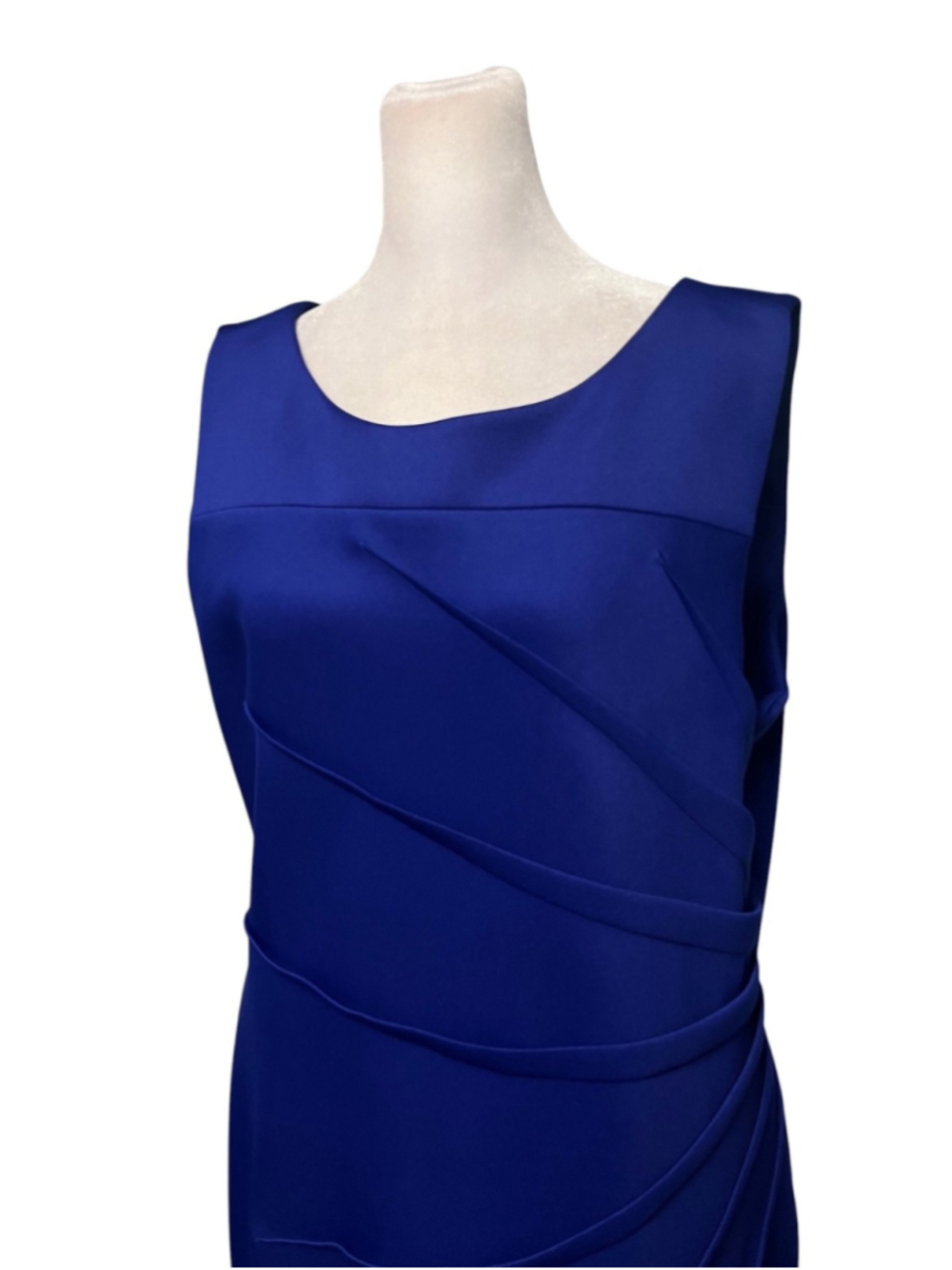 Calvin Klein Royal Blue Starburst Design Sleeveless Sheath Size 16 - Picture 6 of 10